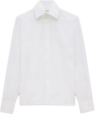 SAINT LAURENT 白色長袖尖領休閒襯衫 793321Y1H489000 Order SAINT LAURENT 白色長袖尖領休閒襯衫 793321Y1H489000