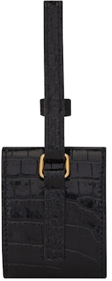 Saint Laurent AirPods Case Monogram Crocodile-Embossed Shiny Leather Black Order Saint Laurent AirPods Case Monogram Crocodile-Embossed Shiny Leather Black