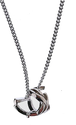 SAINT LAURENT Kalung Loket Abjad Tertutup Brass Unisex Gaya Pasangan. 651779Y15008126 Order SAINT LAURENT Kalung Loket Abjad Tertutup Brass Unisex Gaya Pasangan. 651779Y15008126