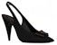 Saint Laurent Anaïs 'Black Ribbon Canvas and Patent Leather Bow Slingback Heels' 64178214Q101000