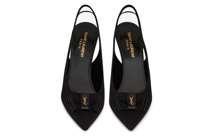 Lookbook 생 로랑 아나이스 리본 슬링백 힐 64178214Q101000