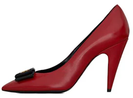 Saint Laurent Anais High Heels 'Vibrant Red Bow' 6443631ZJ306261 Saint Laurent Anais High Heels 'Vibrant Red Bow' 6443631ZJ306261