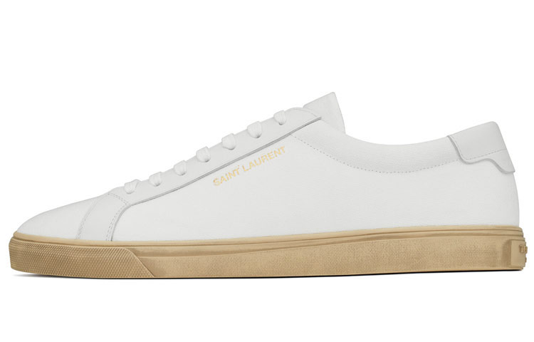 Saint Laurent Andy Low-Top Sneakers White Distressed Fashion Shoes 60683312N709026