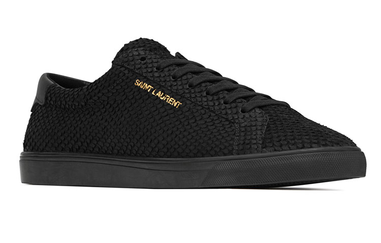 Lookbook Saint Laurent Andy Low ''Python - Schwarz'' Sneakers 650078-16E10-1000