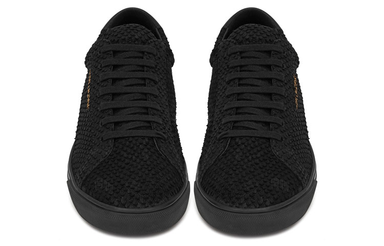 Shop Saint Laurent Andy Low ''Python - Schwarz'' Sneakers 650078-16E10-1000