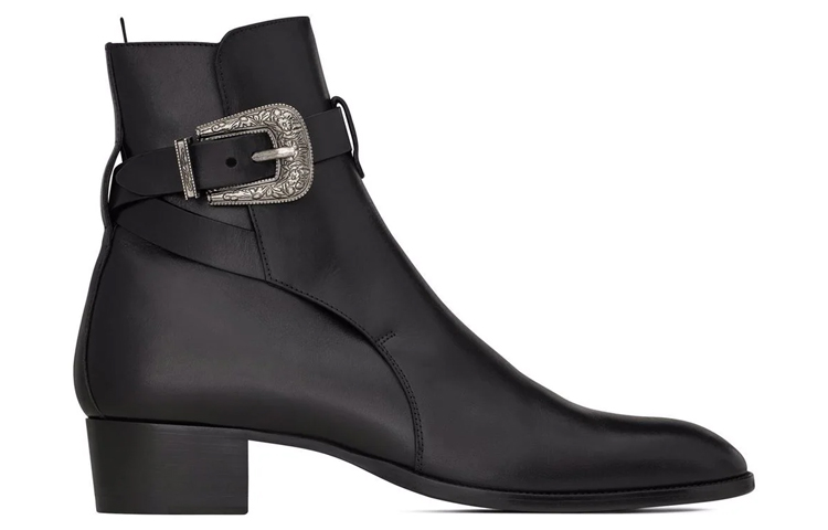 Order Bota Tobillera Saint Laurent 'Negra con Hebilla Lateral' 68830228N001000