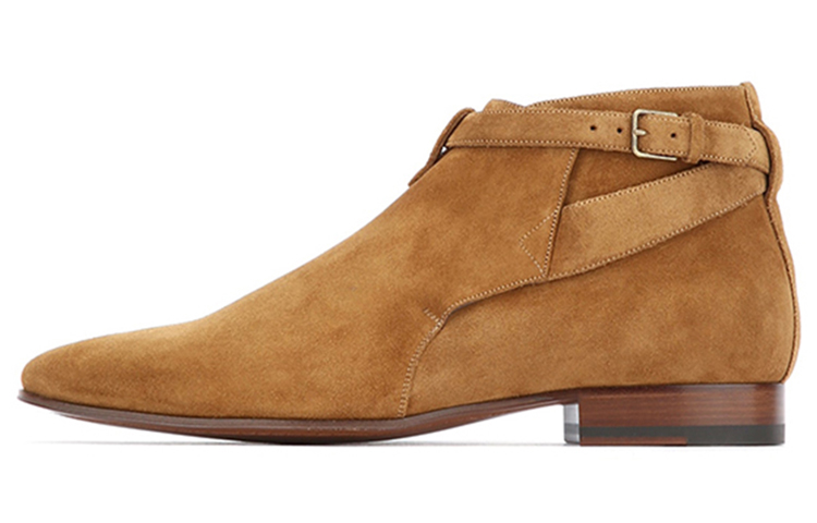 Buy Saint Laurent Sepatu Boot Mata Kaki 'Khaki Suede' 379762BT3002712