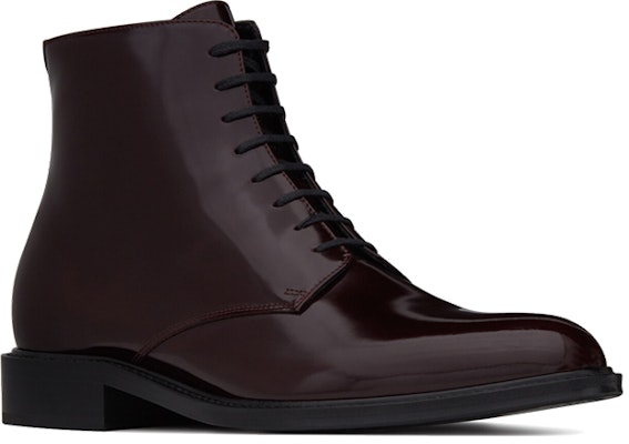 Saint Laurent Army 20 Lace Up Boot 'Burgundy' 6323581YZ006014 Lookbook Saint Laurent Army 20 Lace Up Boot 'Burgundy' 6323581YZ006014