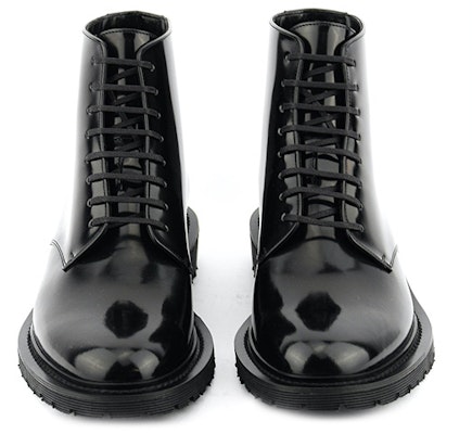 Saint Laurent Army 'Shiny Black Leather Lace-Up Ankle Boots' 632364AAAS61000 Lookbook Saint Laurent Army 'Shiny Black Leather Lace-Up Ankle Boots' 632364AAAS61000
