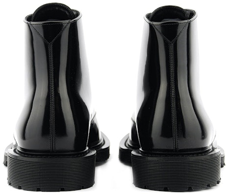 Saint Laurent Army 'Shiny Black Leather Lace-Up Ankle Boots' 632364AAAS61000 Shop Saint Laurent Army 'Shiny Black Leather Lace-Up Ankle Boots' 632364AAAS61000