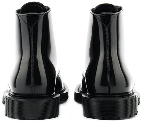 Saint Laurent Army 'Shiny Black Leather Lace-Up Ankle Boots' 632364AAAS61000 Shop Saint Laurent Army 'Shiny Black Leather Lace-Up Ankle Boots' 632364AAAS61000
