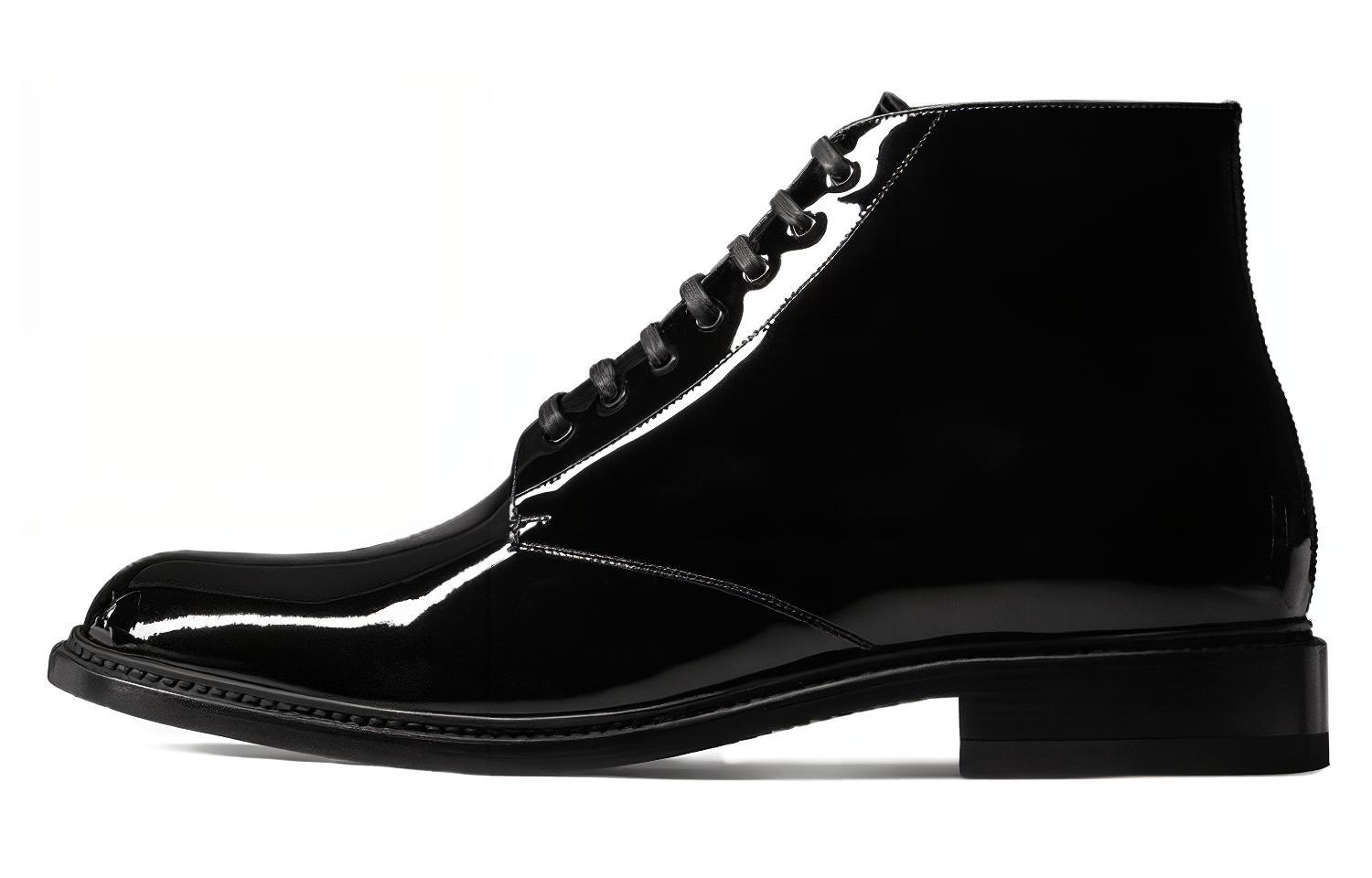Saint Laurent Army Boot 'Black Patent Leather' 7547061TV001000