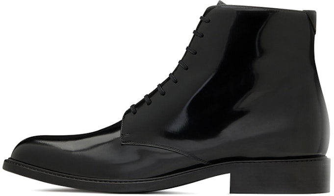Saint Laurent Army Lace-Up Patent Ankle Boots 'Black' 6323581YZ001000 Buy Saint Laurent Army Lace-Up Patent Ankle Boots 'Black' 6323581YZ001000