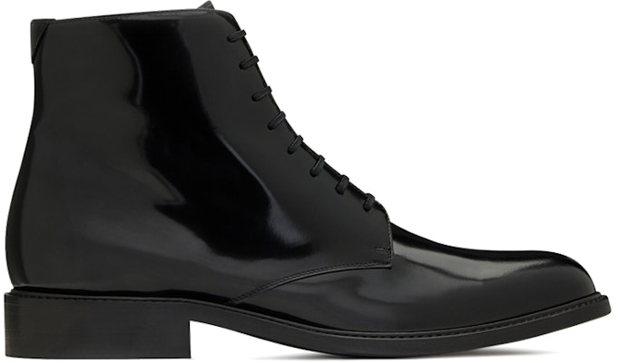 Saint Laurent Army Lace-Up Patent Ankle Boots 'Black' 6323581YZ001000 Order Saint Laurent Army Lace-Up Patent Ankle Boots 'Black' 6323581YZ001000