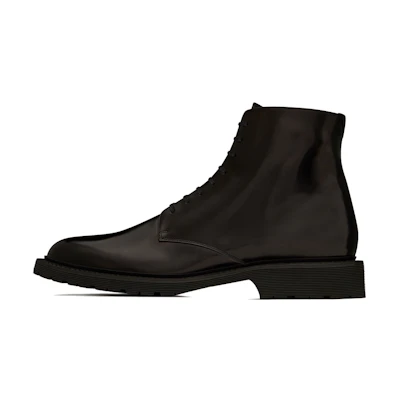 Saint Laurent Army Mid-Top Boot 'Smooth Black Leather'