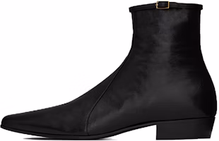 Saint Laurent Arsun 'Black Patent Leather Buckled Boot' 73171625N001000 Saint Laurent Arsun 'Black Patent Leather Buckled Boot' 73171625N001000