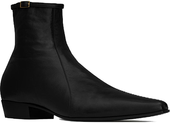 Saint Laurent Arsun 'Black Patent Leather Buckled Boot' 73171625N001000 Lookbook Saint Laurent Arsun 'Black Patent Leather Buckled Boot' 73171625N001000