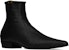 Saint Laurent Arsun 'But Hitam Kulit Berkilo dengan Gesper' 73171625N001000