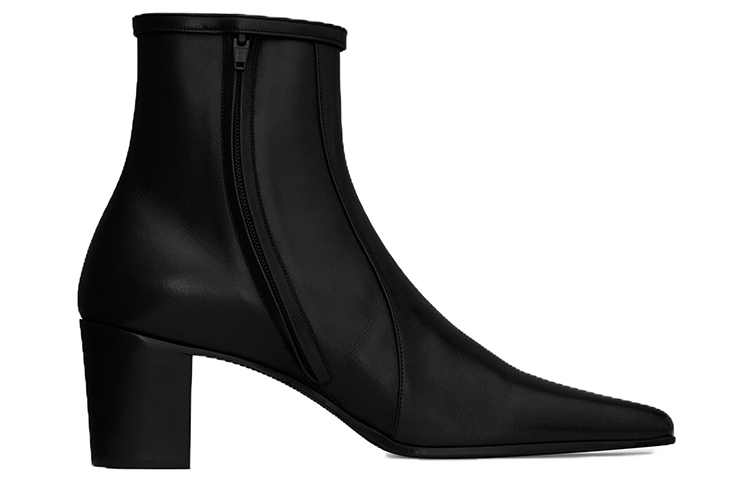 Order SAINT LAURENT Arsun 牛皮 拉鍊 時尚短靴 7cm 男款 黑色