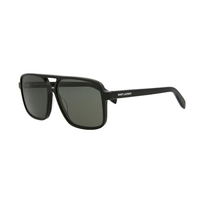 Saint Laurent Aviator Sunglasses Black/Grey (SL176-30001578-001)