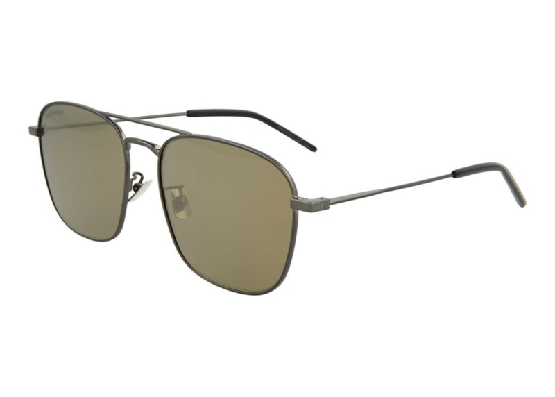 Saint Laurent Aviator Sunglasses Ruthenium/Brown (SL309-30008020-012)