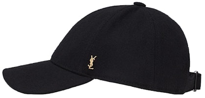 Saint Laurent Baseball Cap Cassandre In Felt Black Saint Laurent Baseball Cap Cassandre In Felt Black