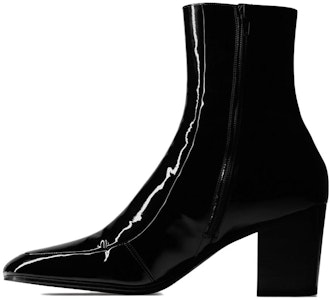 Saint Laurent Beau Boots 'Kulit Hitam Mengilap dengan Resleting' 713137AAA4Q1000 Buy Saint Laurent Beau Boots 'Kulit Hitam Mengilap dengan Resleting' 713137AAA4Q1000