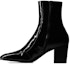 Buy Saint Laurent Beau Boots 'Kulit Patent Hitam Zip' 713137AAA4Q1000