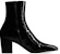 Saint Laurent Beau Boots 'Kulit Patent Hitam Zip' 713137AAA4Q1000