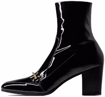 Buy Saint Laurent Beau Bottines Mode Noires à Bout Carré Vernies 709468AAA4U1000