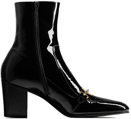 Saint Laurent Beau Patent Square Toe Fashion Ankle Boots 'Black' 709468AAA4U1000 Order Saint Laurent Beau Patent Square Toe Fashion Ankle Boots 'Black' 709468AAA4U1000