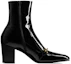 Order Saint Laurent Stivali Moda Punta Quadrata Vernice ''Neri'' 709468AAA4U1000