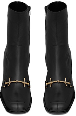 Saint Laurent Beau Short Boots 'Metal Buckle Black' 70946825NCC1000 Shop Saint Laurent Beau Short Boots 'Metal Buckle Black' 70946825NCC1000