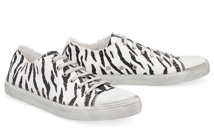 Lookbook Saint Laurent Bedford Baskets ''Imprimé Zèbre'' 602462-1OD00-9074