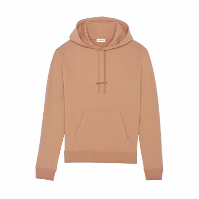 Saint Laurent Beige Letter Logo Hoodie 632425YBQZ22173