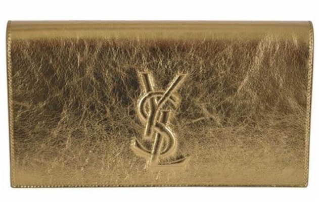 Saint Laurent Belle de Jour Clutch Besar Emas Metalik Buy Saint Laurent Belle de Jour Clutch Besar Emas Metalik