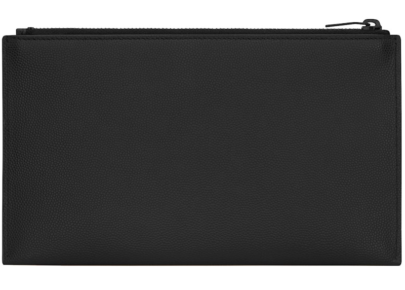 Order 생 로랑 모노그램 엠보스 가죽 카드지갑 (블랙)
