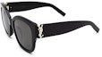 Buy SAINT LAURENT Black Acetate Square Sunglasses Unisex Couple Style SLM95/F-001