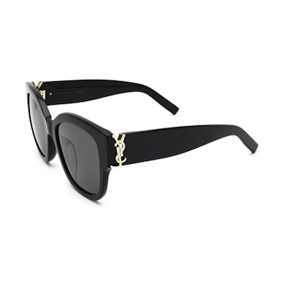 SAINT LAURENT Black Acetate Square Sunglasses Unisex Couple Style SLM95/F-001