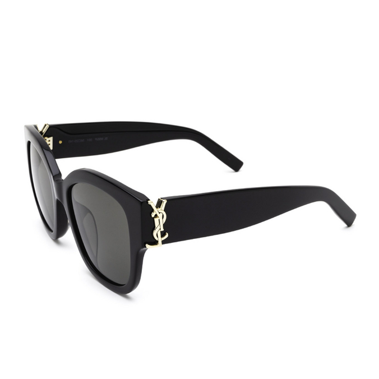 Order SAINT LAURENT Black Acetate Square Sunglasses Unisex Couple Style SLM95/F-001