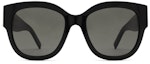 Lookbook SAINT LAURENT Black Acetate Square Sunglasses Unisex Couple Style SLM95/F-001