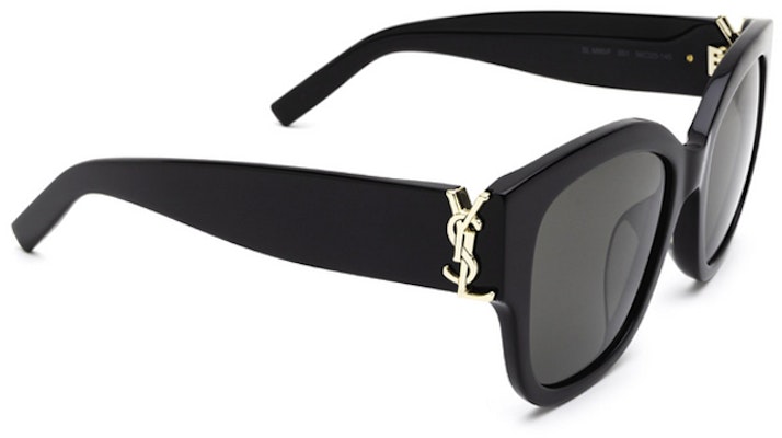 SAINT LAURENT Black Acetate Square Sunglasses Unisex Couple Style SLM95/F-001 Shop SAINT LAURENT Black Acetate Square Sunglasses Unisex Couple Style SLM95/F-001