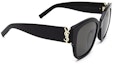 Shop SAINT LAURENT Black Acetate Square Sunglasses Unisex Couple Style SLM95/F-001