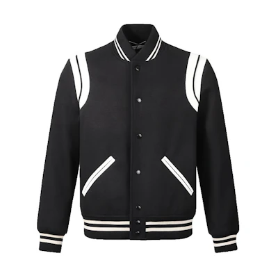 Saint Laurent Black Colorblock Slim-Fit Long-Sleeve Jacket 3547181070Y180W