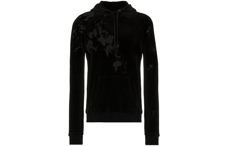 Order SAINT LAURENT Black Cotton Hooded Sweatshirt 525787YB2WR1000