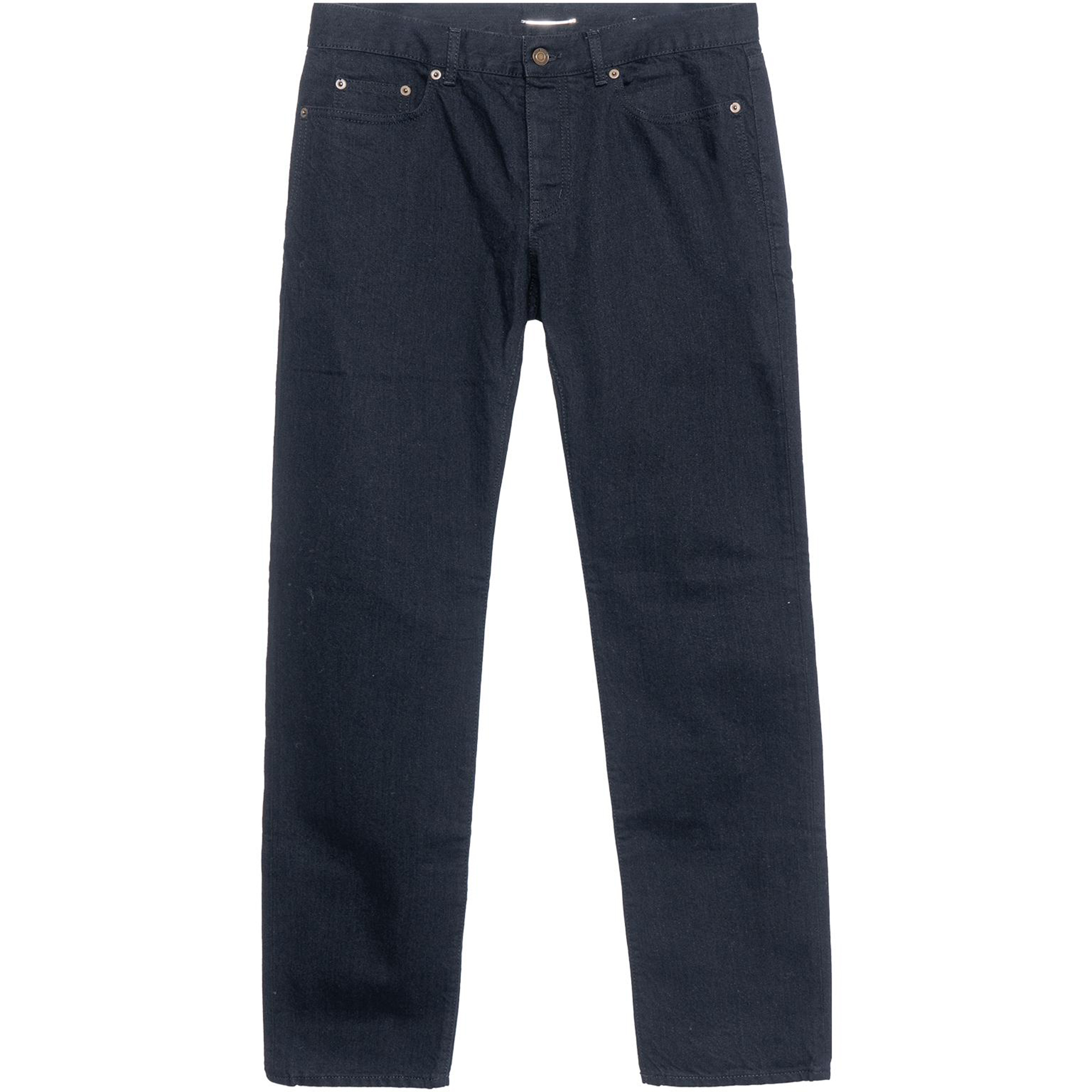 SAINT LAURENT Black Distressed Slim-Fit Jeans 5-Pocket Design. 597052YF8991220