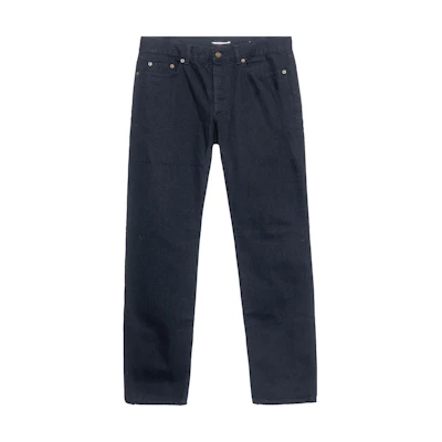 SAINT LAURENT Black Distressed Slim-Fit Jeans 5-Pocket Design. 597052YF8991220