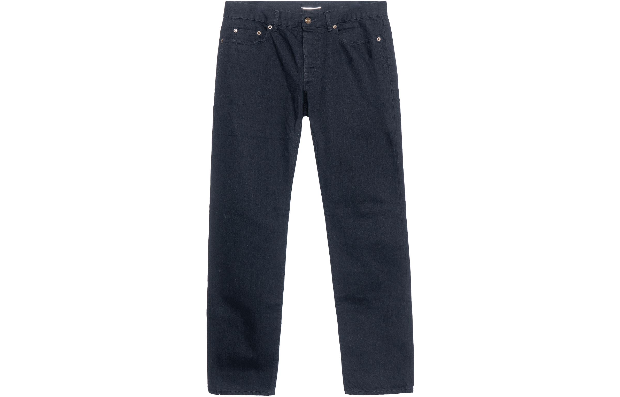 Order SAINT LAURENT Black Distressed Slim-Fit Jeans 5-Pocket Design. 597052YF8991220