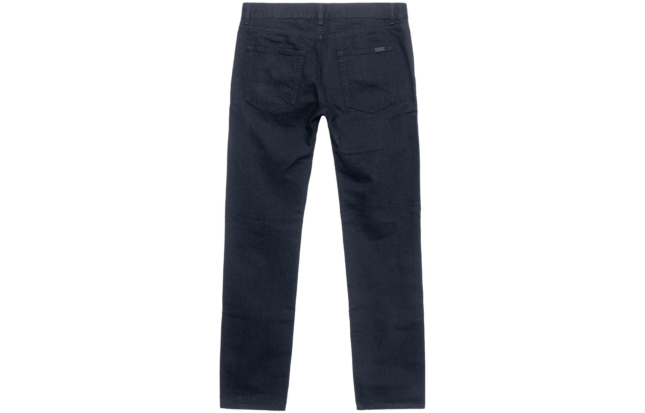 Lookbook SAINT LAURENT Black Distressed Slim-Fit Jeans 5-Pocket Design. 597052YF8991220