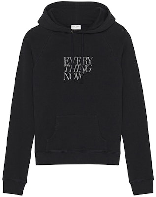 Saint Laurent Black Hoodie with Letter Logo Print 529627YB2VI1049 Buy Saint Laurent Black Hoodie with Letter Logo Print 529627YB2VI1049